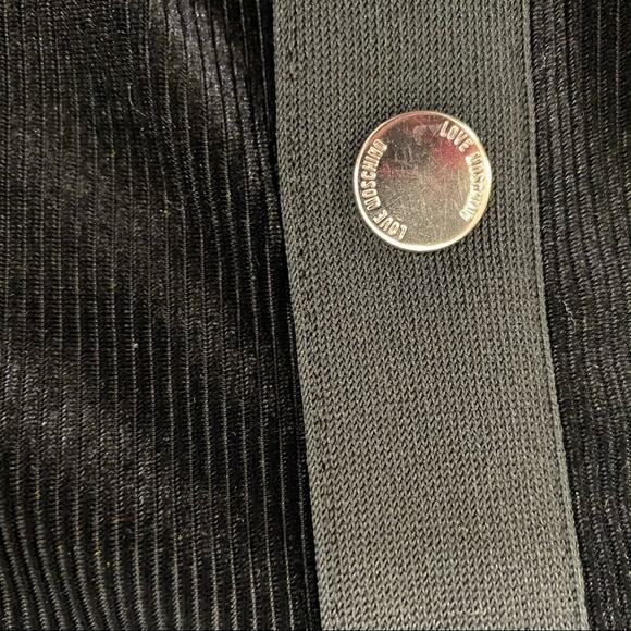 Love Moschino Black Corduroy Bomber Jacket Women’s IT 44 / US 10 NWT - Picture 9 of 10